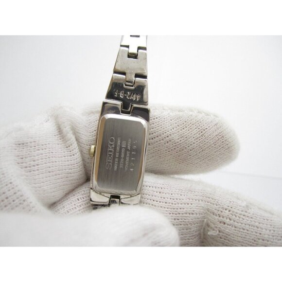 Women Seiko Quartz WR Analog 13mm Tank Watch (H889) "New Battery" 2E20-0AY0 - Picture 4 of 12